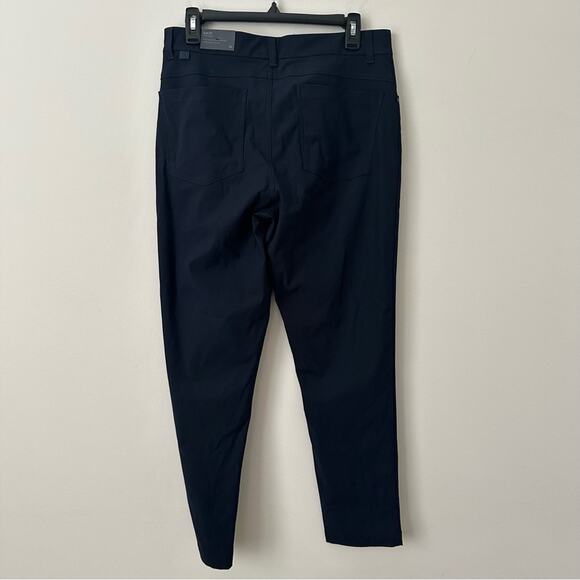 VRST Limitless Slim Fit 5 Pocket Navy Tech Trousers 32x30 NWT - Picture 7 of 10